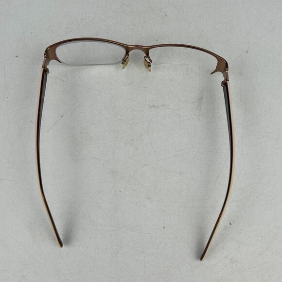 Cole Haan Ch900 Eyeglasses Topaz Unisex Adult Brown Metal Half‎ Rim 53-17-130mm - Picture 7 of 13